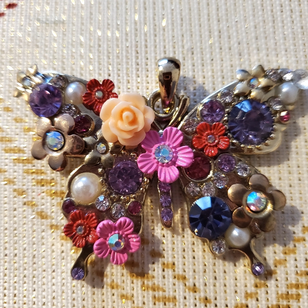Butterfly Purple and Pink Pendant